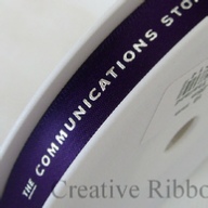 Personalised Satin Ribbon -10mm Raised Metallic Silver Print