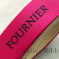 Personalised Satin Ribbon - 15mm Raised Black Print