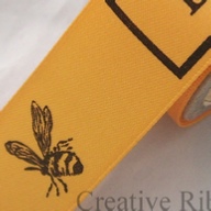 Personalised Satin Ribbon -25mm Flat Black Print