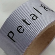 Personalised Grosgrain Ribbon - Black Rotary Print