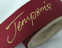 Personalised Grosgrain Ribbon - Raised Gold Print