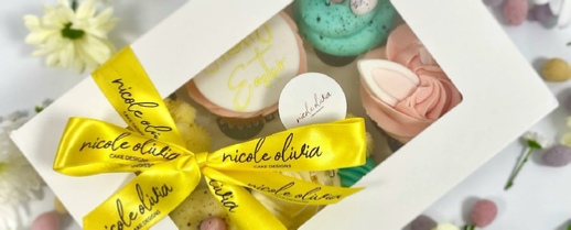 Personalised Satin Ribbon - 25mm Daffodil with Black print